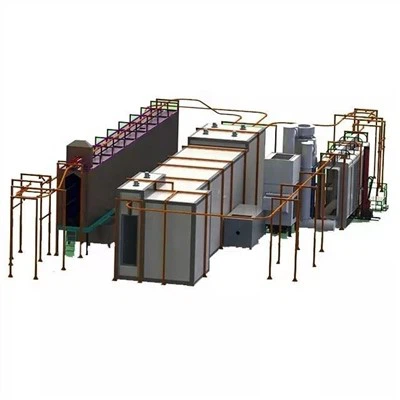 เครื่องจักรการเคลือบพื้นผิวโลหะแบบพ่นผงอัตโนมัติแบบกำหนดเอง