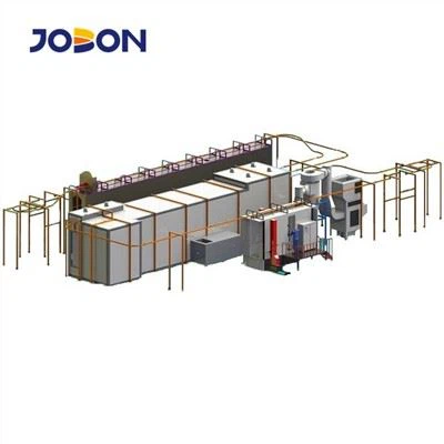 ตู้ไฟฟ้าเคลือบสายการผลิตเคลือบผงอัตโนมัติพร้อมระบบปรับสภาพการฉีดพ่น