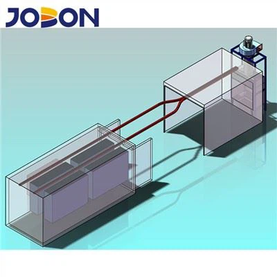 เส้นเคลือบผงแบบแมนนวลพร้อมสายพานลำเลียงเหนือศีรษะ